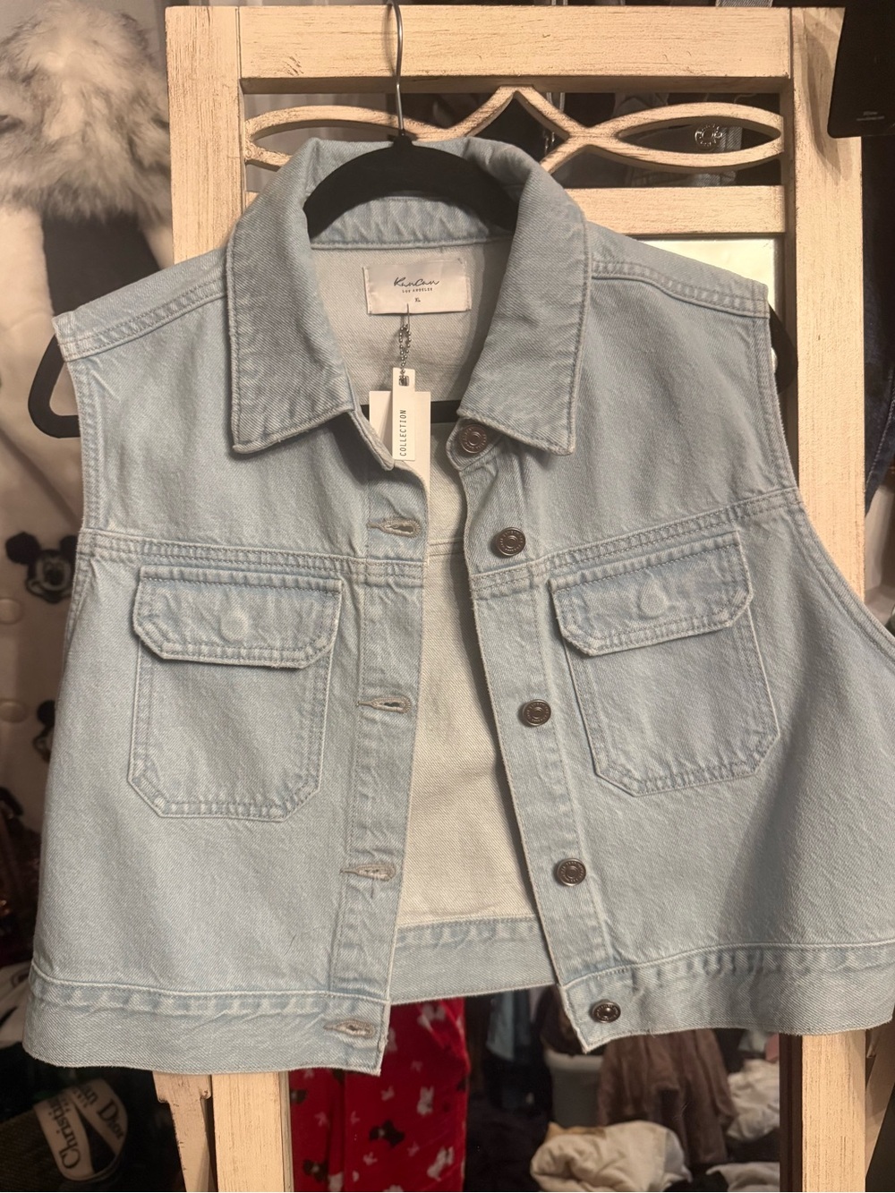 KanCan Light Blue Denim Vest